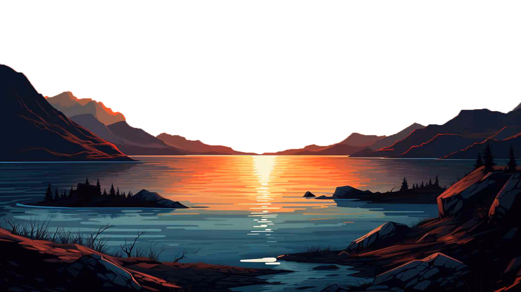 water lake transparent background